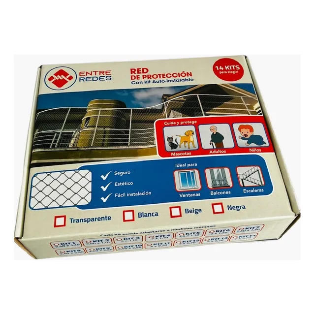 Kit Auto Instalable Red Balcones Ventanas Mascotas Niños 10