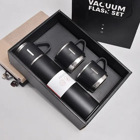 Termo Termico Set 3 Tazas Café Acero Inoxidable 15k