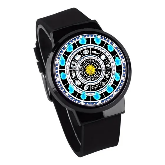Reloj Led Caballeros Del Zodiaco Encendido Al Touch