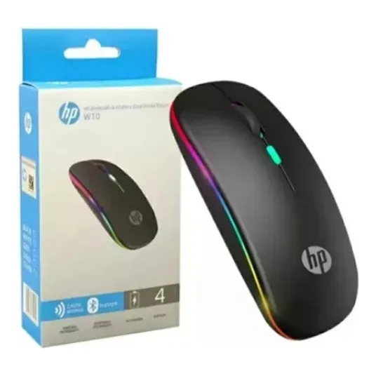 Mouse Inalámbrico Óptico Bluetooth 1600dpi Recargable Hp W10