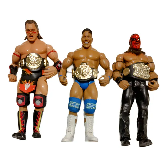 Wwe Figuras De Colección Wwf Lucha Libre Juego De 3 No.aa1
