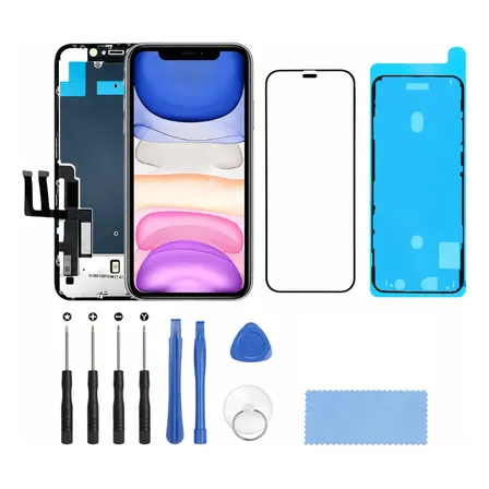 Pantalla Para iPhone 11 Calidad Oled +lamina +sello De Agua. Negro