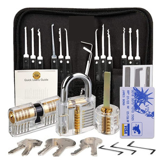 Lazhu Lock Picks 30 Peças Com Cadeado De Treinamento De Lazhu Lock Picks 30 Peças Com Cadeado De Treinamento De