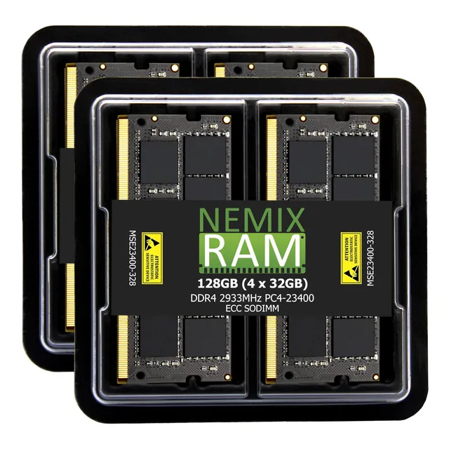 Nemix Ram 128gb (4x32gb) Ddr4 2933mhz Pc4-23400 2rx8 1.2v