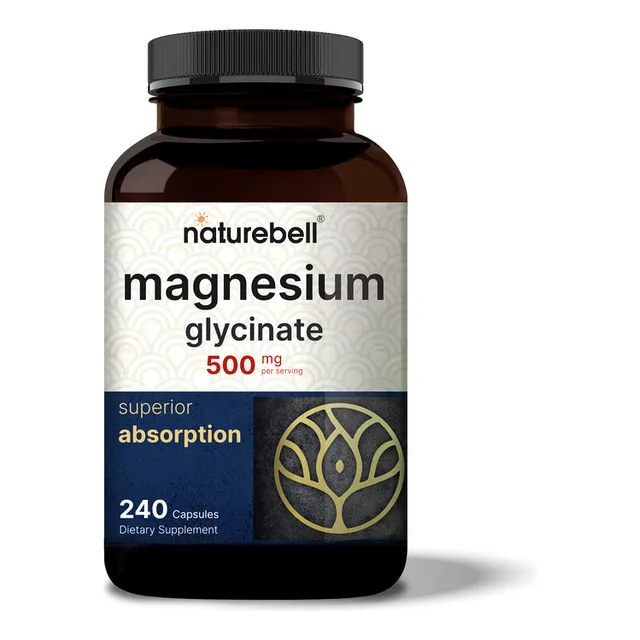 Glicinato De Magnesio 500mg 240 Cápsulas,naurebell