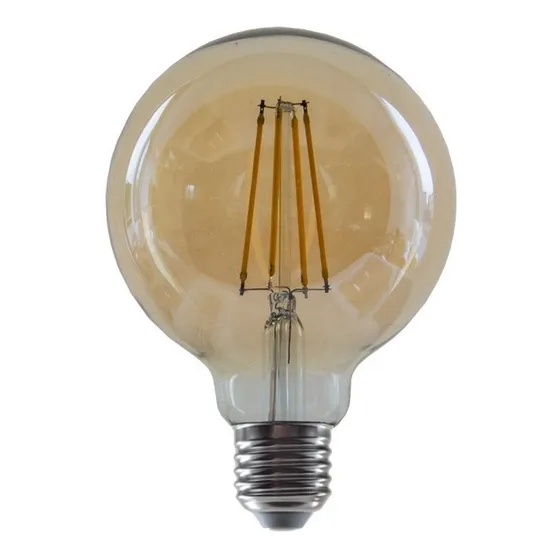 Lampara Globo Ámbar Filamento Vintage 8w Led E27
