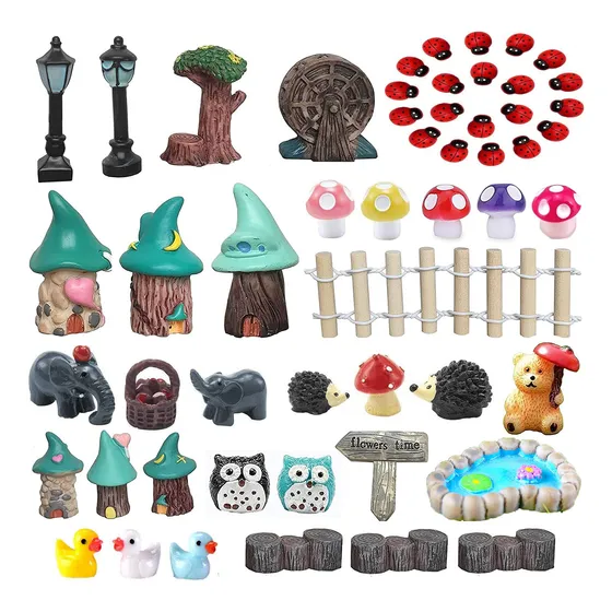 Shiyu 53 Pieza Suministro Jardin Hada Kit Casa Figura Para