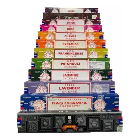 Sahumerios Satya Nag Champa Caja 12u Surtida Belgrano Urquiz Fragancia Quiero