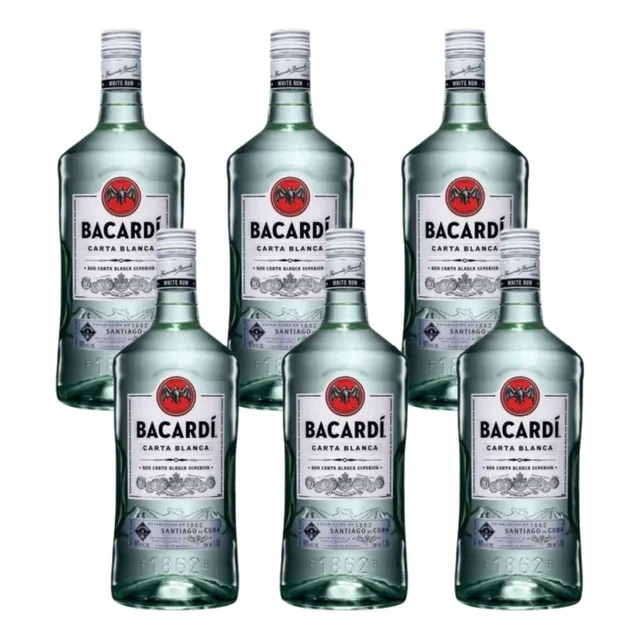 Caja De 6 Bacardí Blanco 1750 Ml