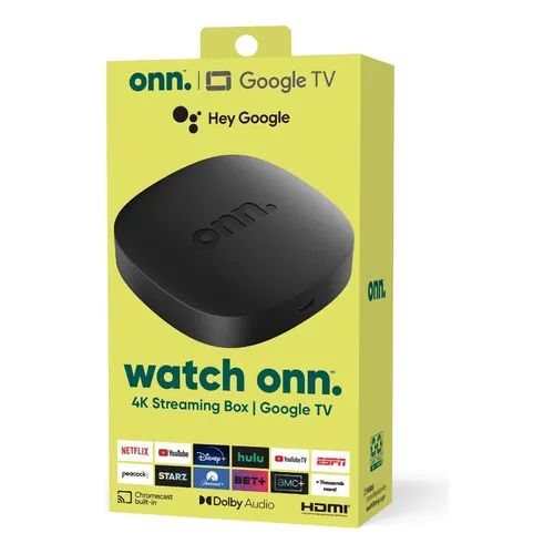 Watch Onn. Google Tv 4k Streaming Box