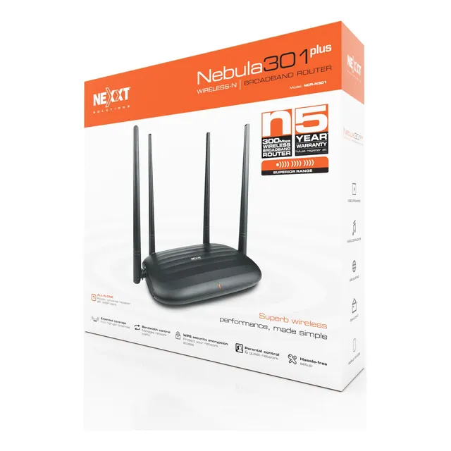 Router Inalámbrico Nebula301plus 300mbps Ncr-n301  Nexxt 