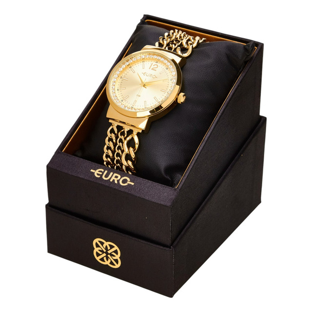 Relógio Euro Feminino Chains Dourado - Eu2035yvf/4d Relógio Euro Feminino Chains Dourado - Eu2035yvf/4d