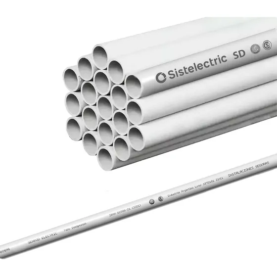 Caño Rígido Pvc Semipesado 22mm 7/8 Genrod Paquete X 72mt