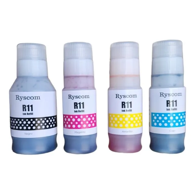 Kit Tinta Impresora Compatible Con Canon Pixma G2160 Gi 11 Tinta Negro/Cian/Magenta/Amarillo
