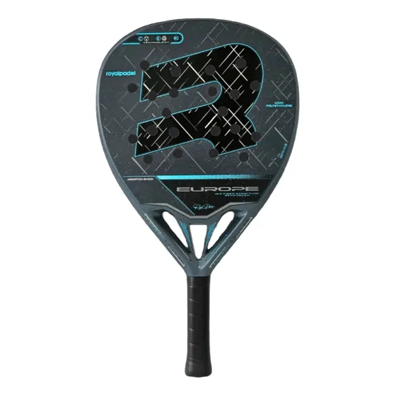 Paleta Royal Pádel Europe Pro Carbón, Cubregrip Y Protector 