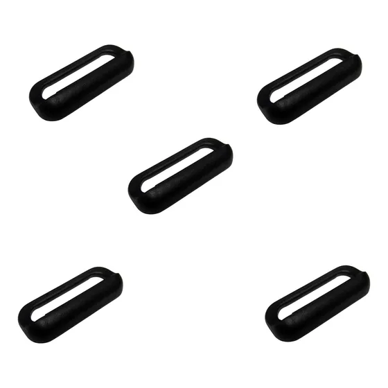 Manija Concha Pvc Negro Mate X 5 Unidades Con Tornillos