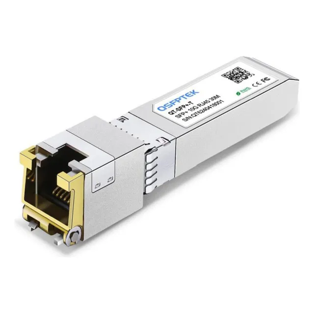2pack Transceptor Cobre Qsfptek 10g-t, Sfp, Rj45,30m, Cisco