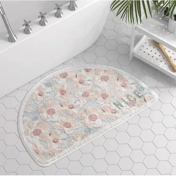 Bealando Bonita Divertida Alfombra Baño Floral Esponjosa 20