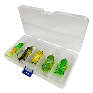 Kit 5pçs Isca Sapo Frog Anti Enrosco Sapinho De Superficie Kit 5pçs Isca Sapo Frog Anti Enrosco Sapinho De Superficie