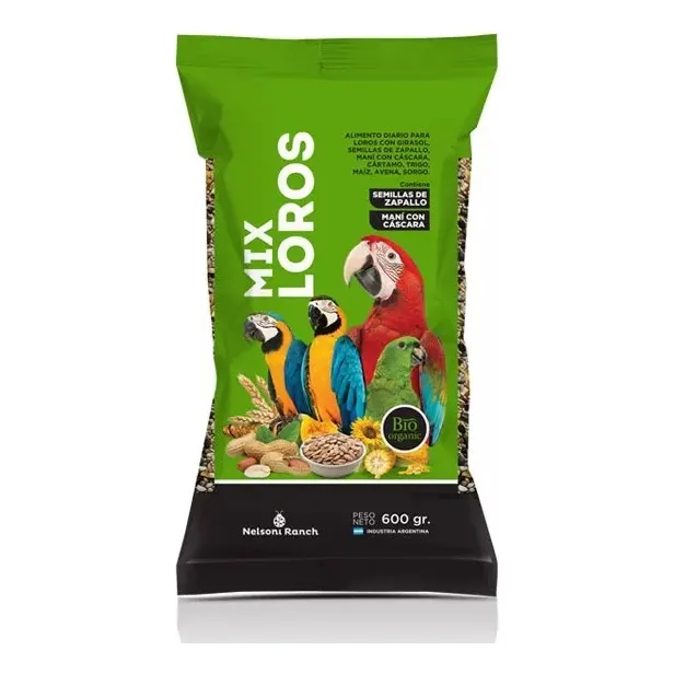 Alimento Mix Loros Cereales Vitaminas 600 Grs. Nelsoni Ranch