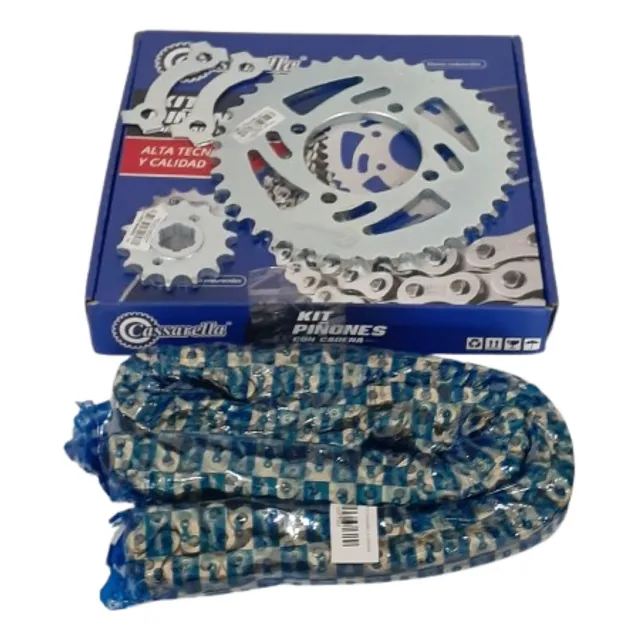 Kit Arrastre Cr4 162 4 Huecos Cadena Dorada Cassarella+envio