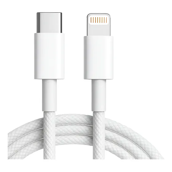 Cabo Usb C Lightning Turbo Nylon 2 Metros Compatível Iphone
