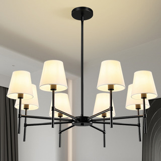 Lámpara De Techo Moderna Colgante 8led Con Pantalla De Tela Lámpara De Techo Moderna Colgante 8led Con Pantalla De Tela