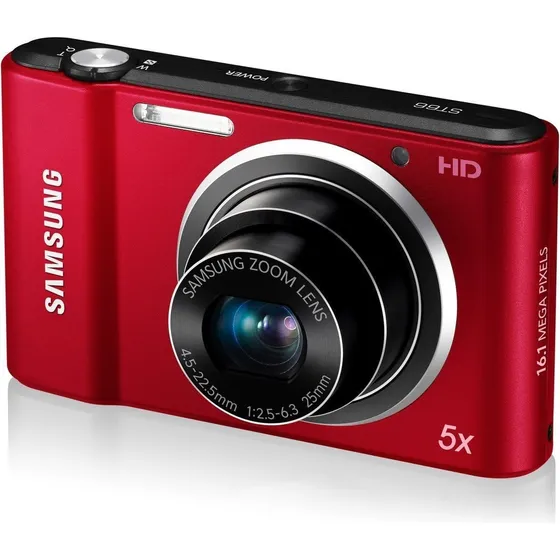 Câmera Digital Samsung St66 16.1 Mp Cyber-shot Cybershot Red Vermelho