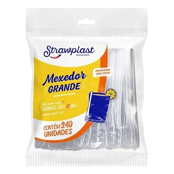 Mexedor De Café/drink Grande 11cm Strawplast C/ 960 Unidades