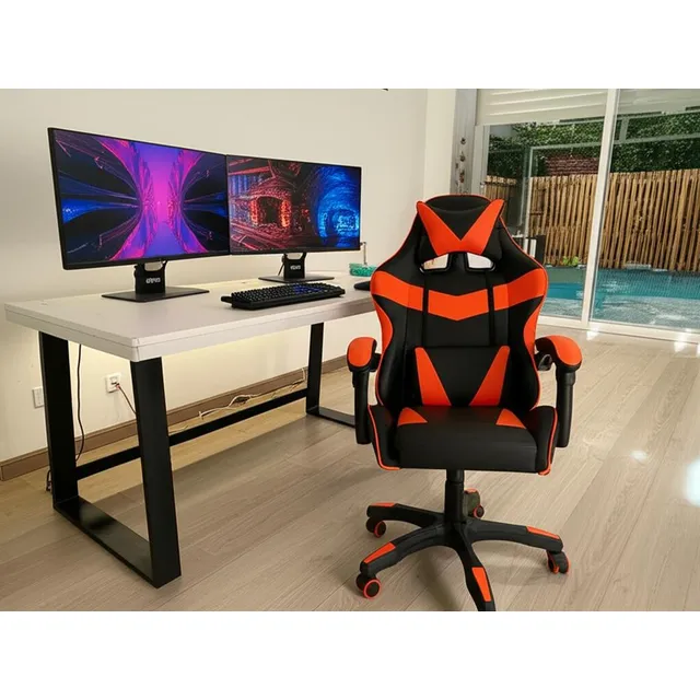 Silla de Escritorio Titano TT-SGSRPBL Gamer Ergonómica Roja con Tapizado de Cuero Sintético