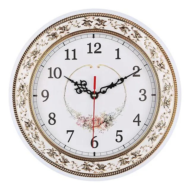 Tebery Reloj Pared Decorativo Diseño Flor Cuarzo Moderno 11 