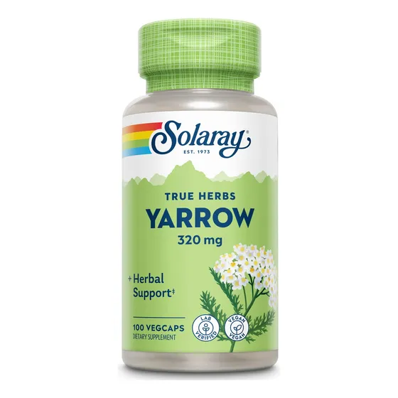 Suplemento Solaray Yarrow 320 Mg Whole Aerial 100 Cápsulas V