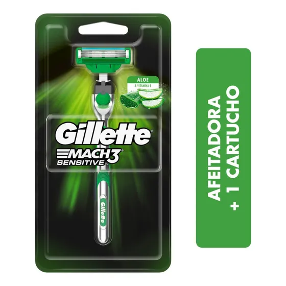 Maquina De Afeitar Gillette Mach 3 Sensitive X 1 Un