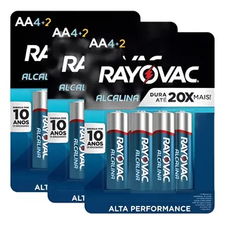 18 Pilhas Alcalinas Rayovac Aa - Leve 18 Pague 12 18 Pilhas Alcalinas Rayovac Aa - Leve 18 Pague 12