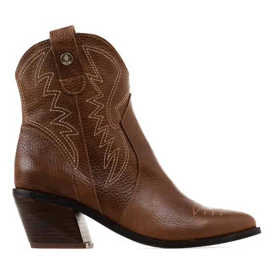 Botas Texanas De Cuero De Mujer Nydia Heyas