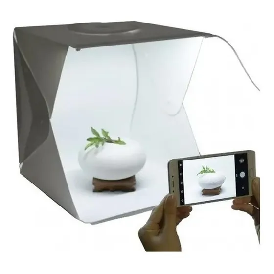 Estudio Fotográfico Profesional Portátil 30cm Luz Led Fotos 