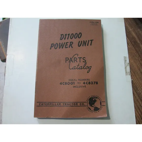 Caterpillar D11000 Power Unit Parts Catalog 