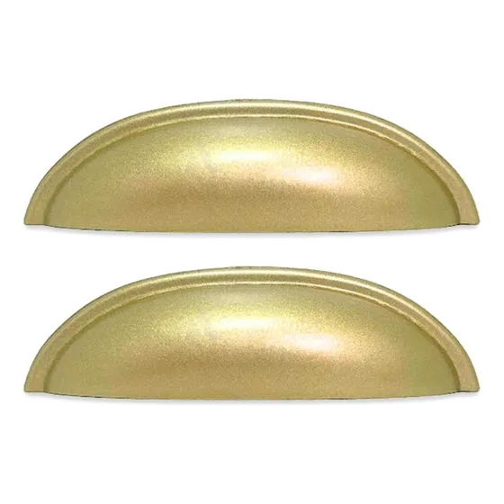 Kit 30 Puxador de Gavetas Concha Dourado Fosco