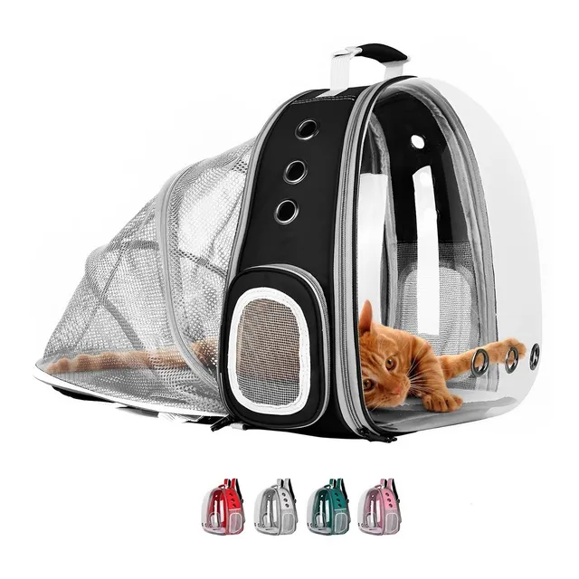 Mochila Transportadora Para Perros/gatos Expandible Portátil