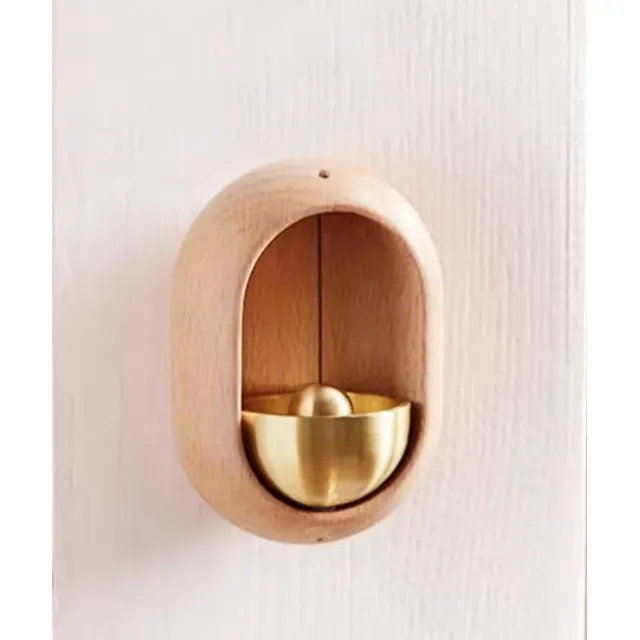 Campana O Cuenco Para Puerta En Madera Ovalado