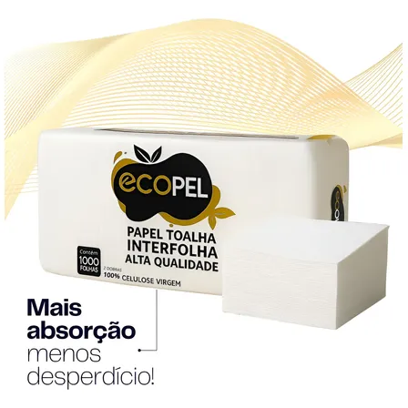 Papel Toalha Interfolha 5.000 Folhas 100% Celulose  Premium