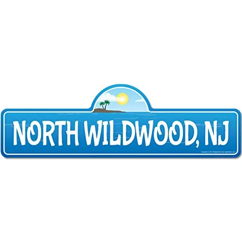 Letrero Calle Playa North Wildwood Nj New Jersey Para Amante