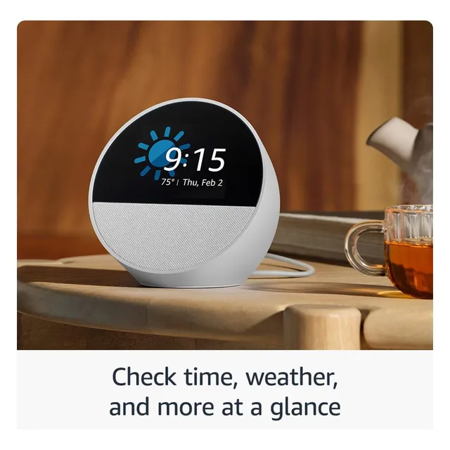 Amazon Echo Spot Bocina Inteligente 2024 Color Blanco