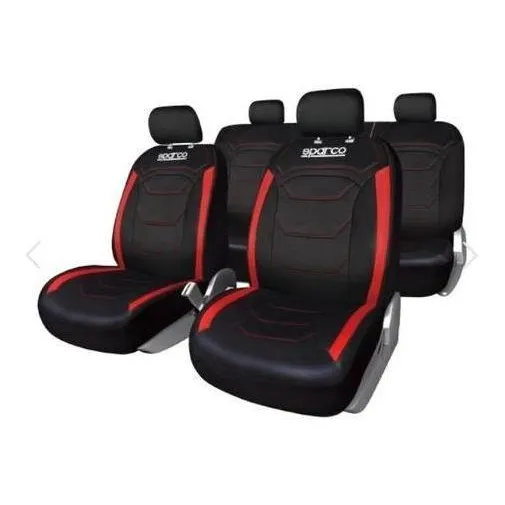 Juego Cubre Asientos Fundas Auto Pvc Sparco Universales Azul