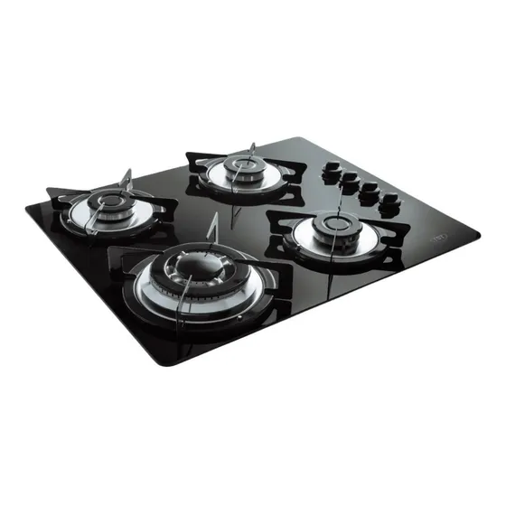 Anafe A Gas Tst Spezia 4 Hornallas Negro