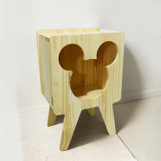Mesa De Luz Para Niños Madera Pino Diseños Infantiles
