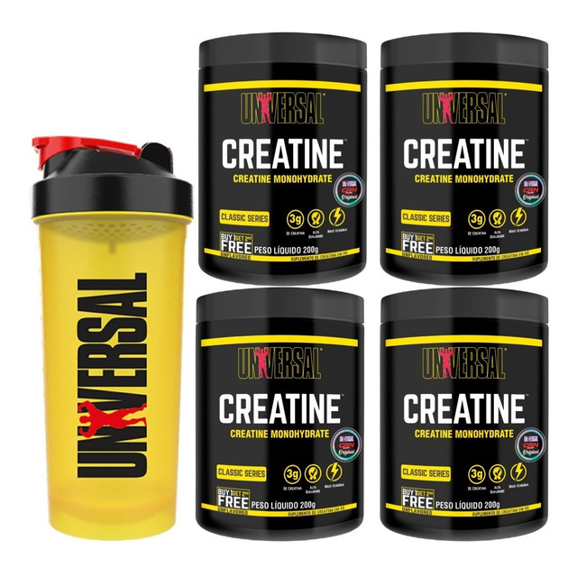 Combo 4x Creatina Universal 200g Universal Nutrition Brinde Sabor Sem Sabor Combo 4x Creatina Universal 200g Universal Nutrition Brinde Sabor Sem Sabor