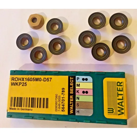 Walter Select- Rohx1605mo-d57 Wkp25- Qty.10 New Ccfx