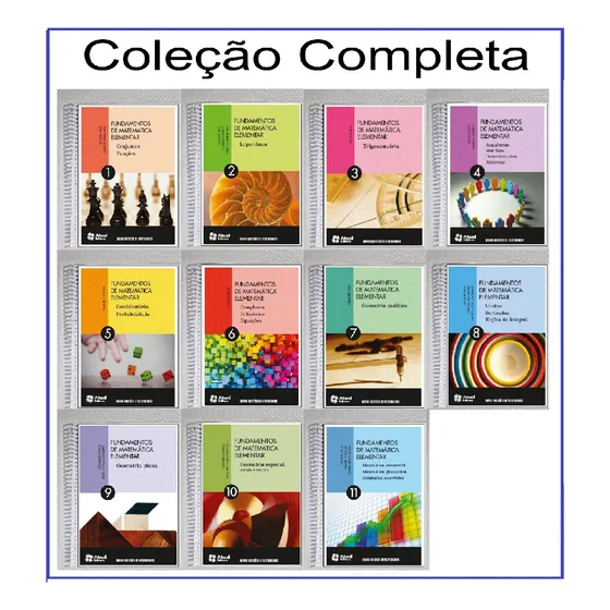 Coleção Fundamentos Da Matemática Elementar Completa ( 11 Volumes ) Tamanho A5 Encadernado Colorido Formato Livreto