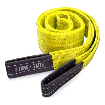 Cinta De Elevação Carga 3 Toneladas 6 Metros 90mm Reforçada Amarelo